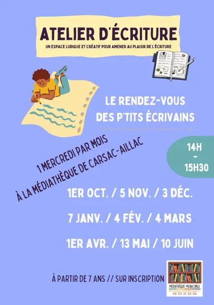 Carsac atelier d'écriture 1er oct
