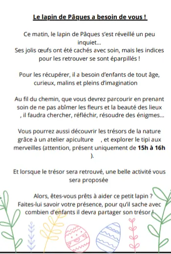 Chasse au trésor Sort 25 avril verso