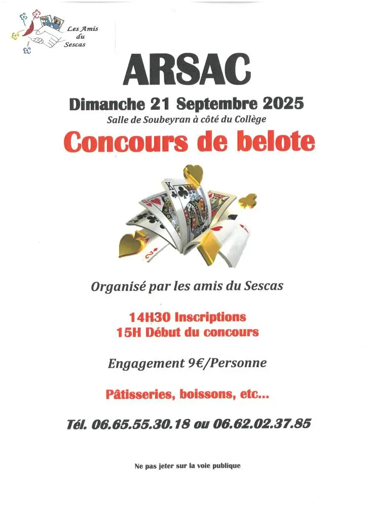 Concours de belotte à Arsac