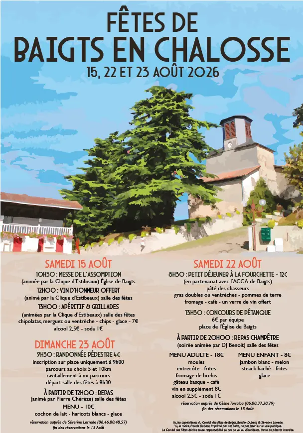Fêtes de Baigts 15.22.23 AOUT