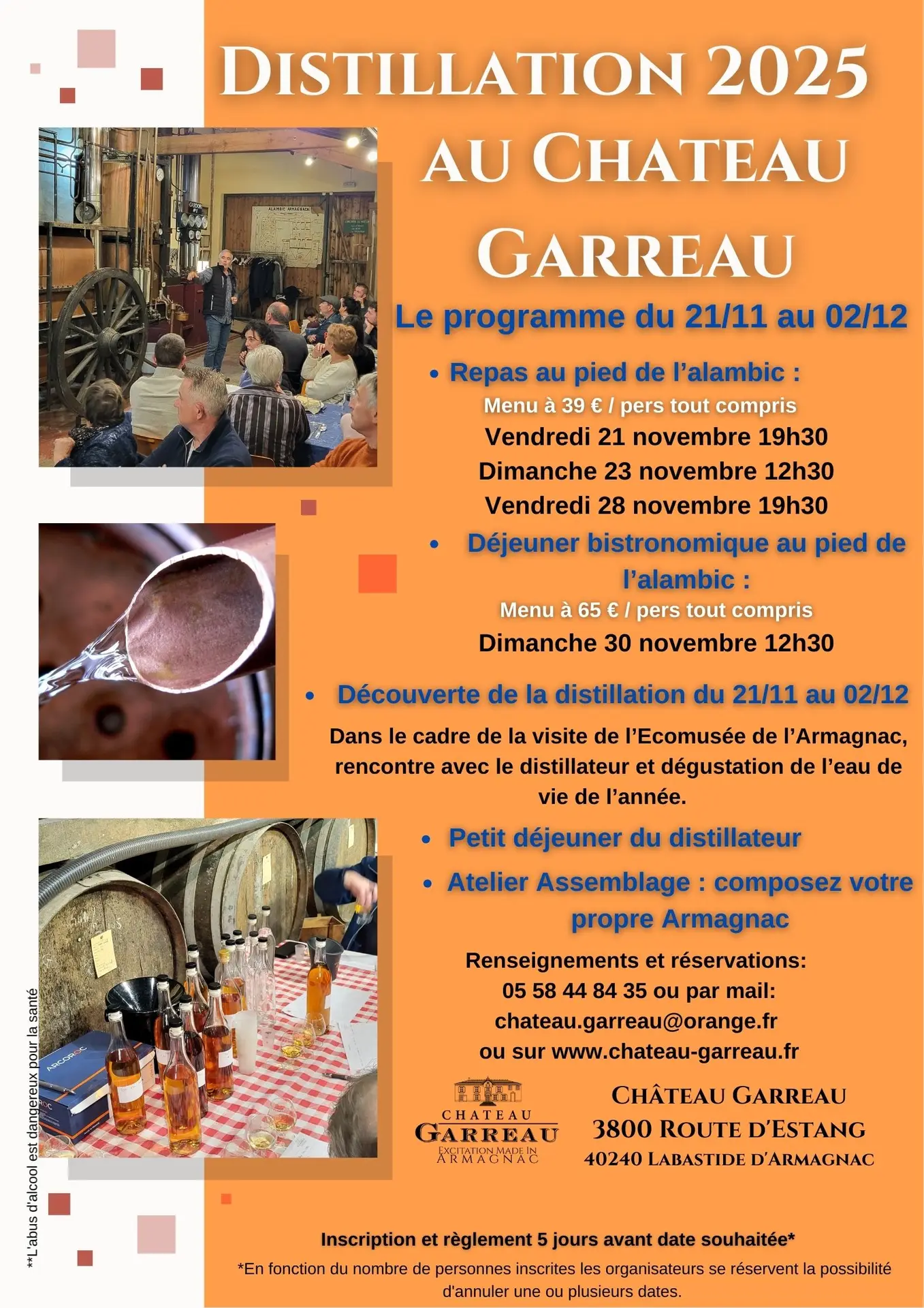 Labastide d'Armagnac - Distillation au Château Garreau - 21 Novembre au 2 Décemb