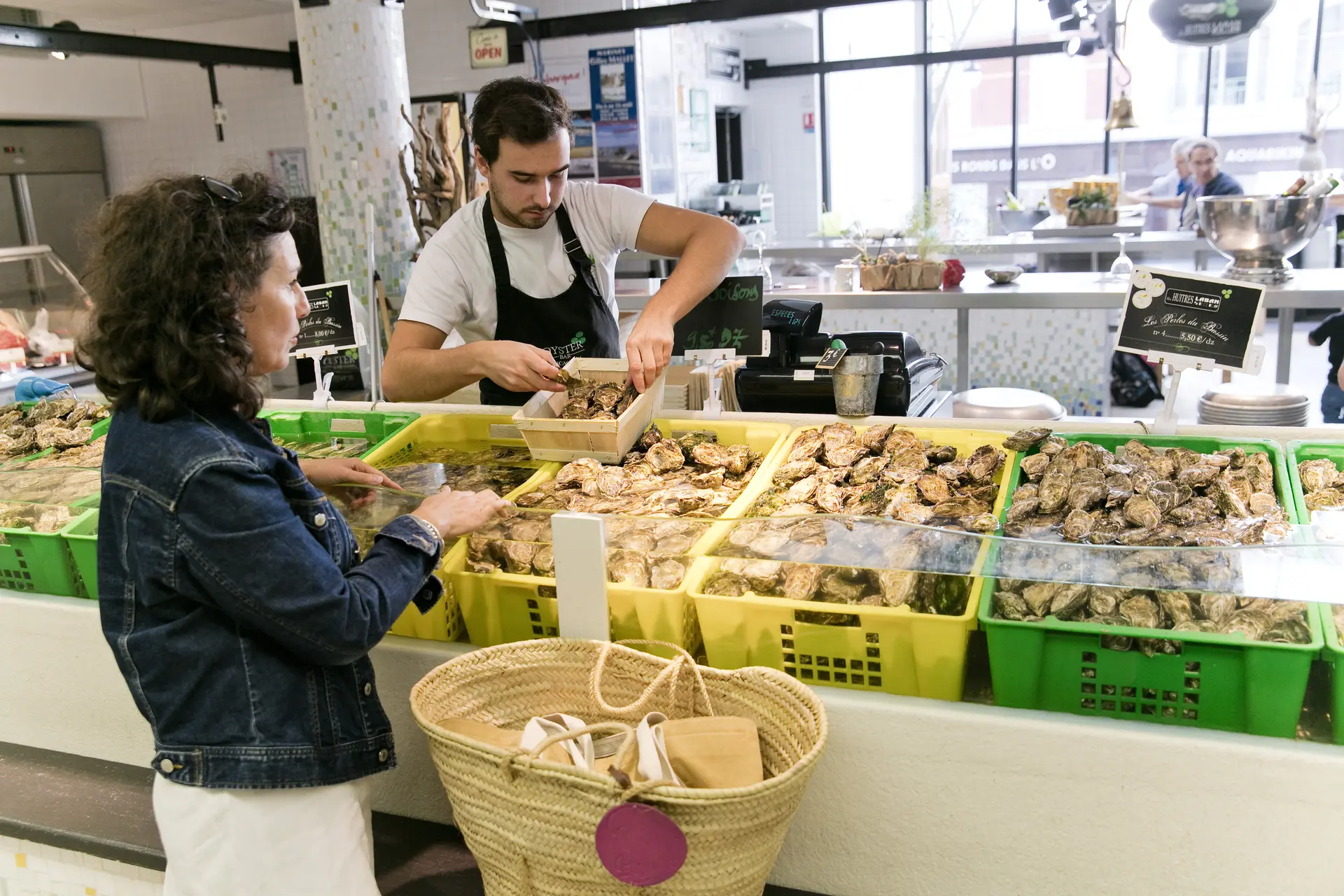 Marché - huitres