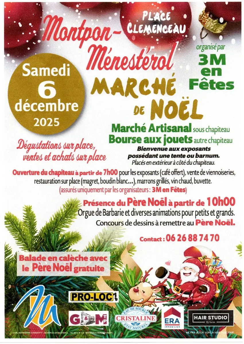 Marché-Noël-Montpon-vallee-isle-dordogne-perigord