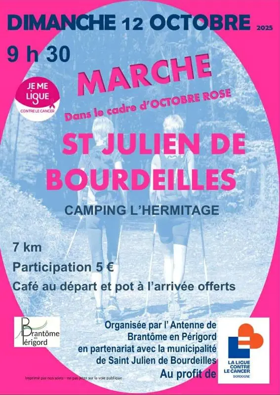 Marche octobre rose St-Julien-de-Bourdeilles