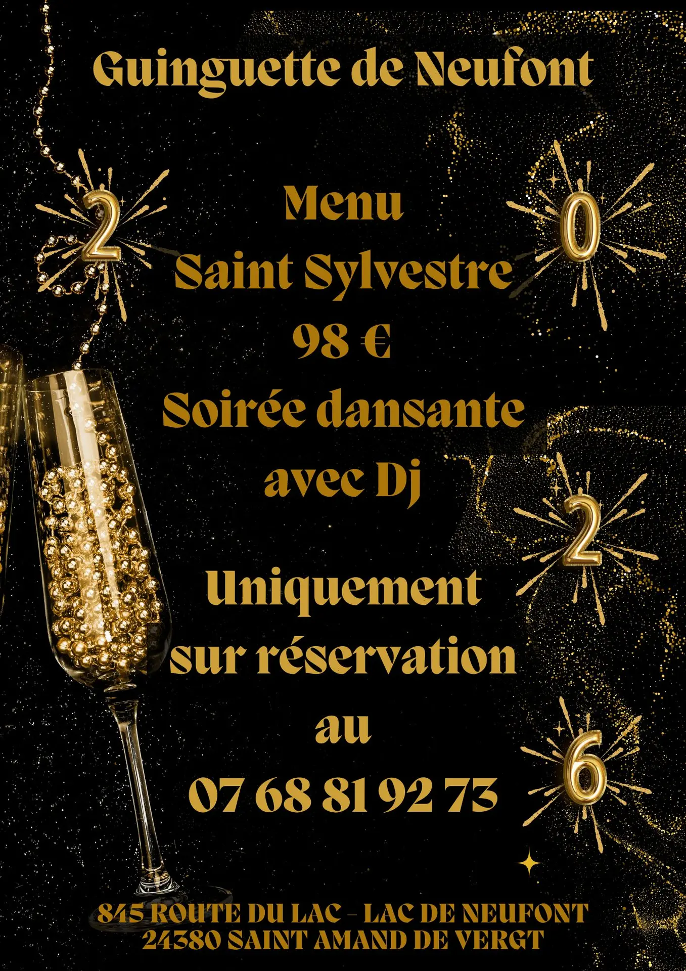 Menu Saint Sylvestre 31 Décembre 2025 - 2