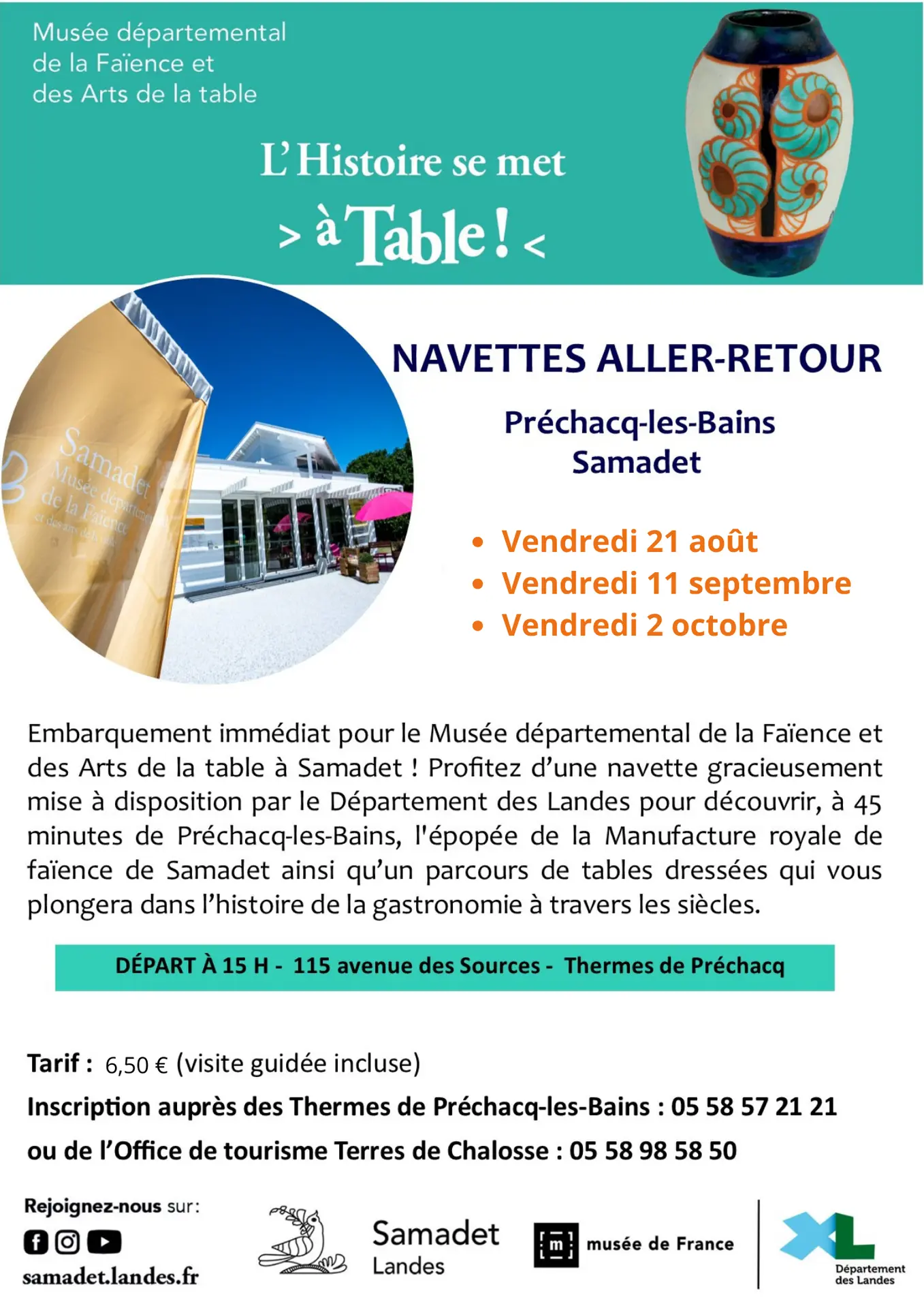 Navettes Musée de la faïence 15h