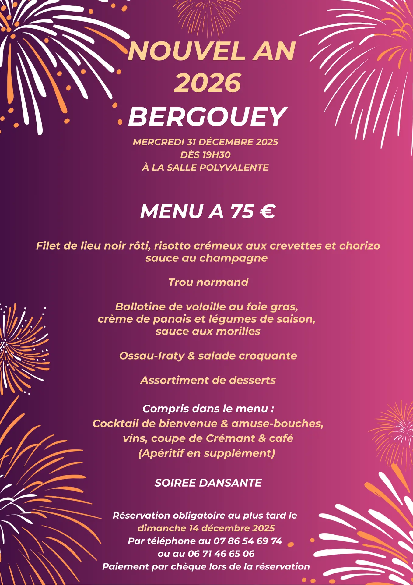 Nouvel an Bergouey 31 DEC 25