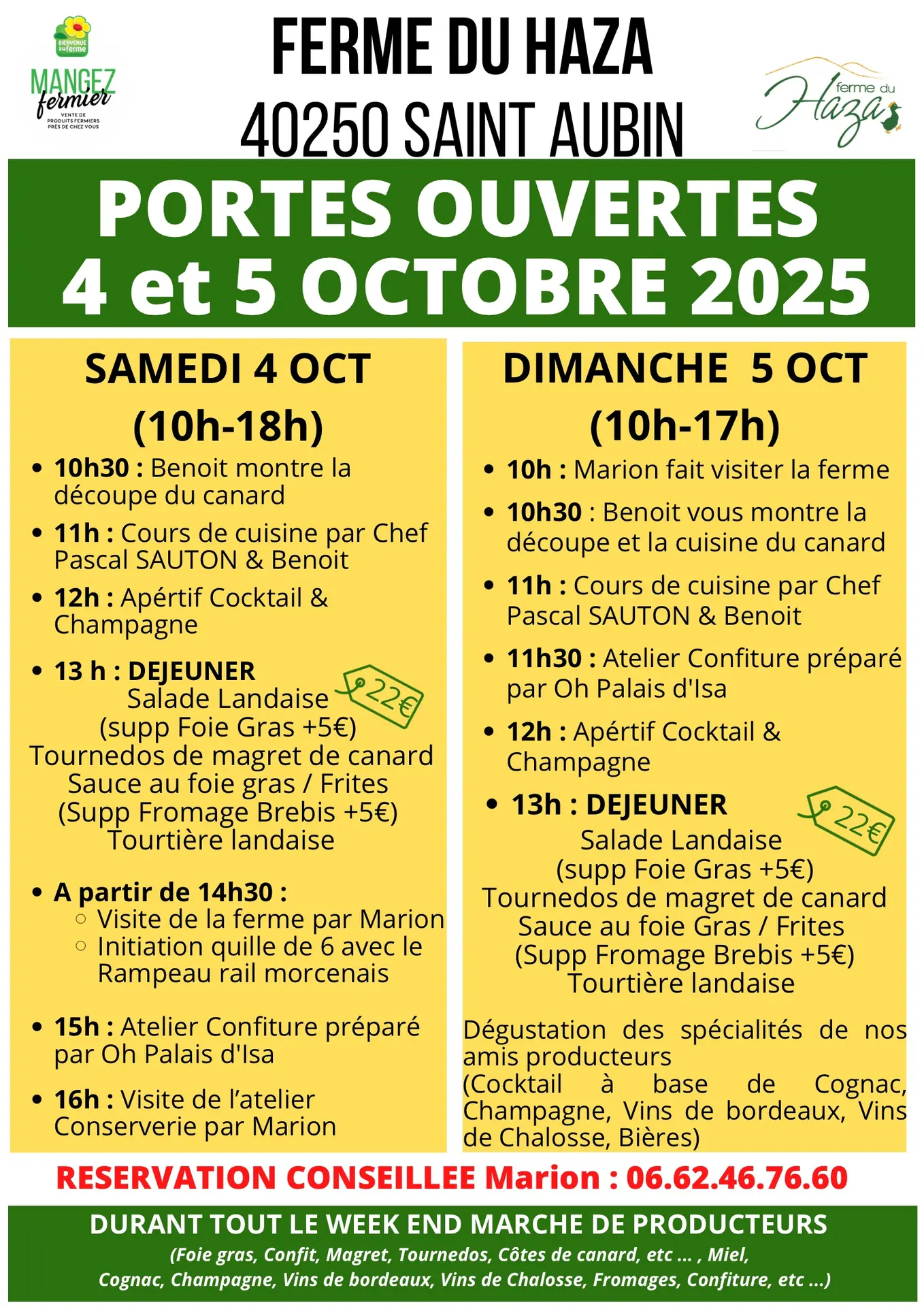 Portes ouvertes 4+5 OCT Haza