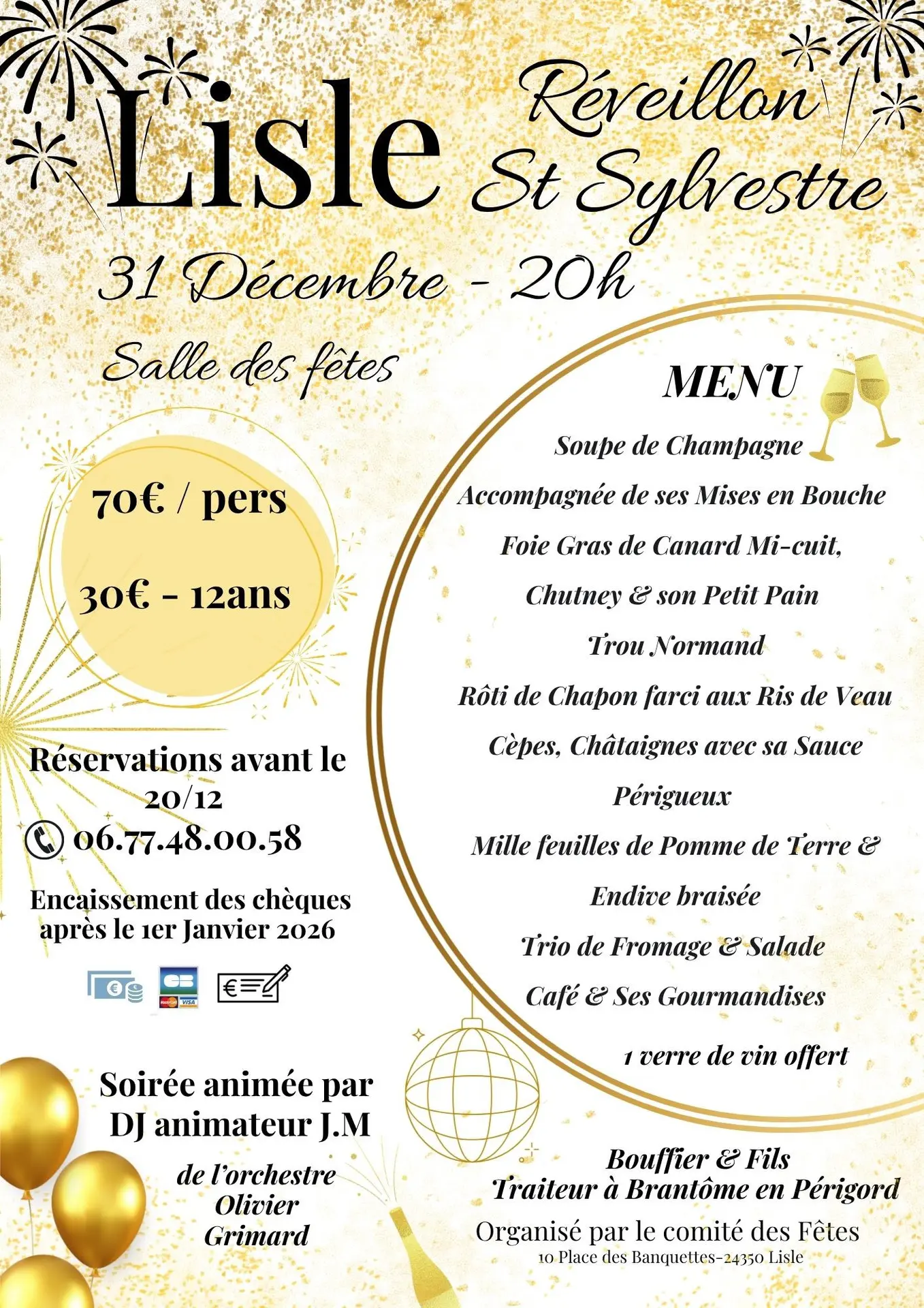 Réveillon 31 décembre