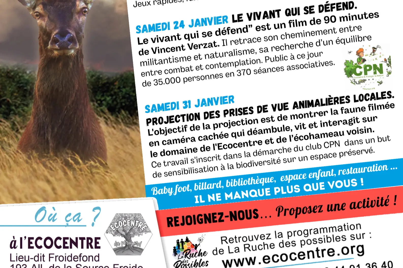 SAMEDIS programme janvier 2