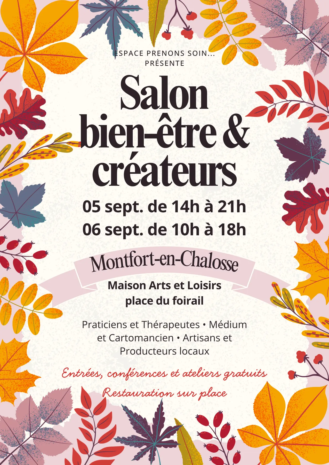 Orange, Red, and Purple Illustrated Autumn Festival Flyer (Flyer (A4)) - 1