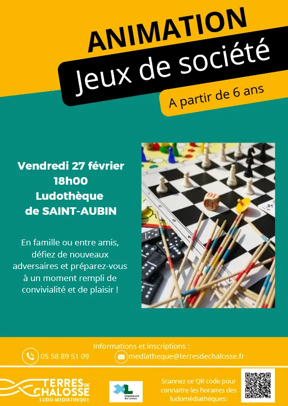 Soirée jeux de société 27 FEV St-Aubin