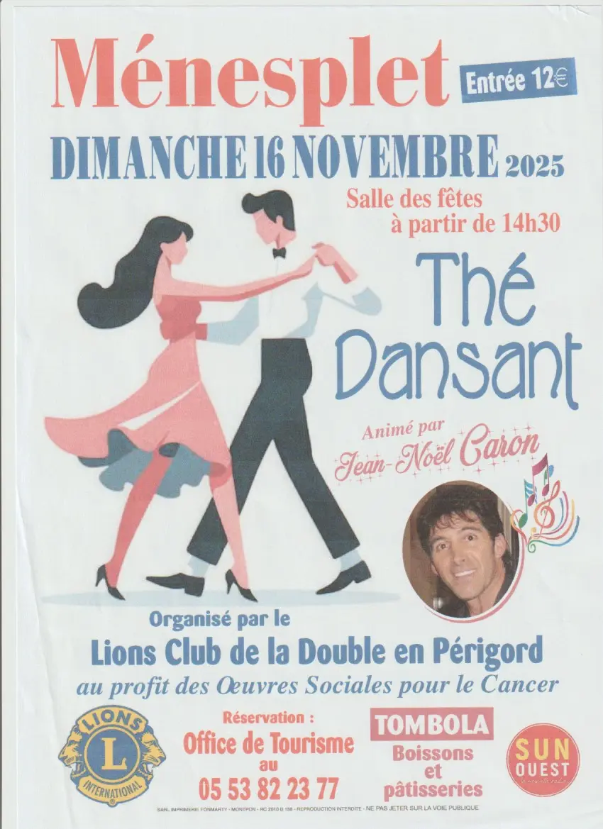 Thé dansant-lion's-club-ménesplet-vallee-isle-perigord