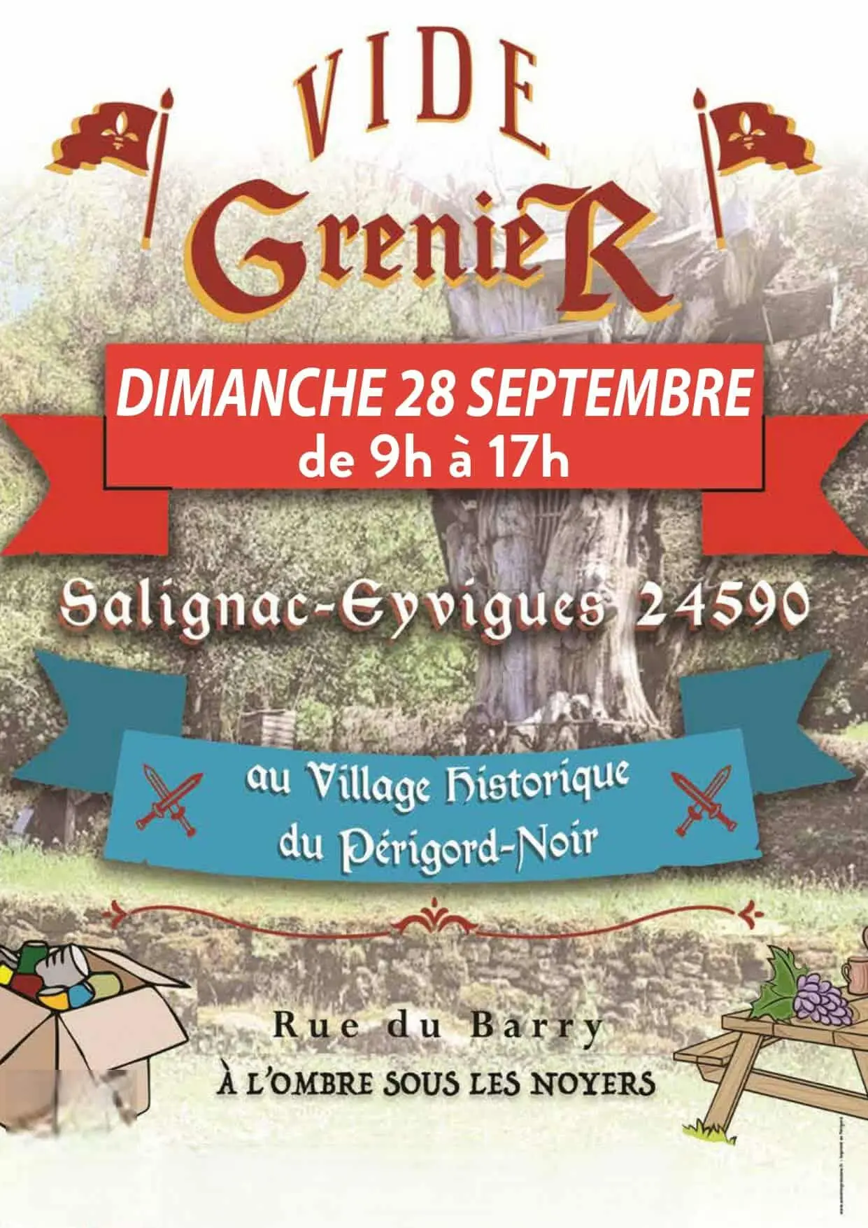 Vide grenier village historique du PN 28-09