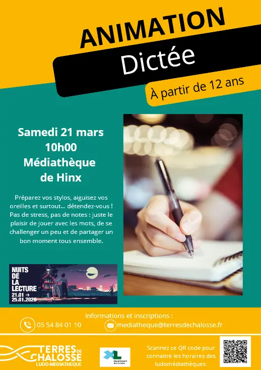 dictée 21 MARS médiathèque Hinx