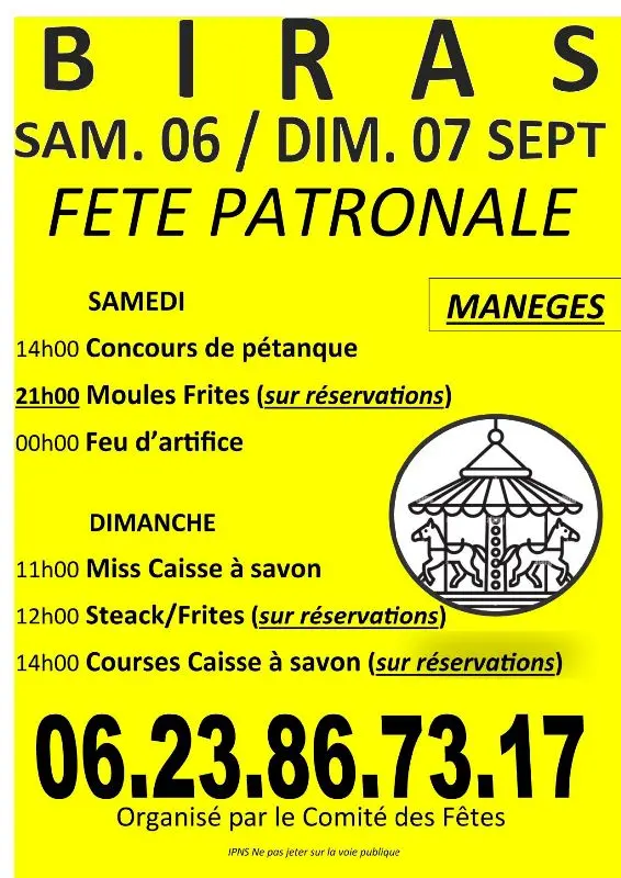 fête patronale Biras 2025