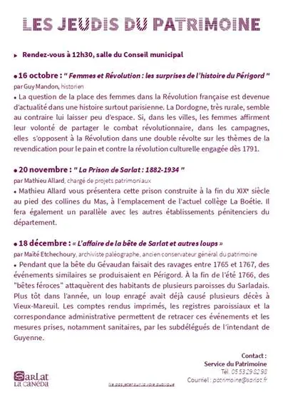 Les jeudis du Patrimoine