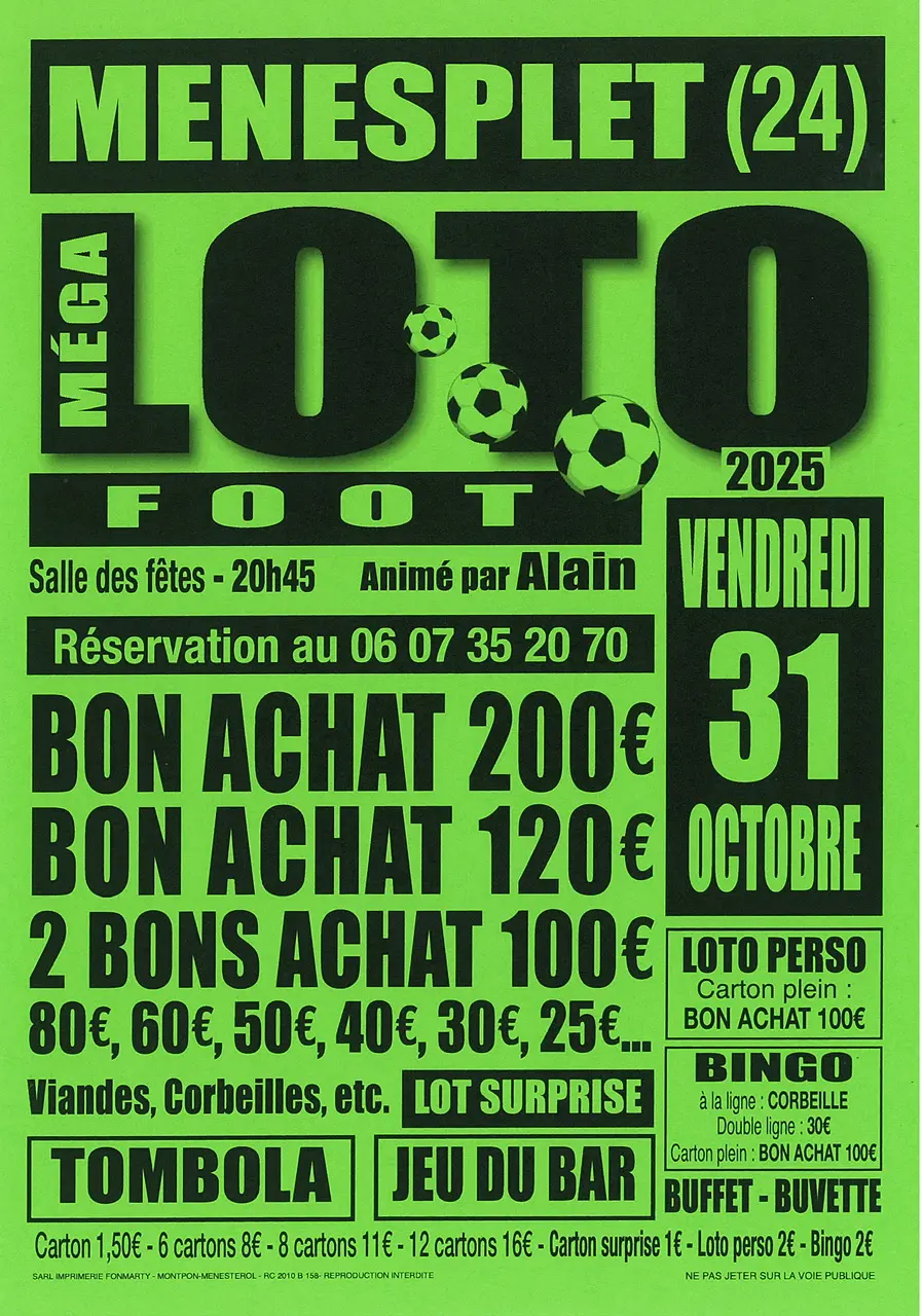 loto-foot-ménesplet-vallee-isle-perigord