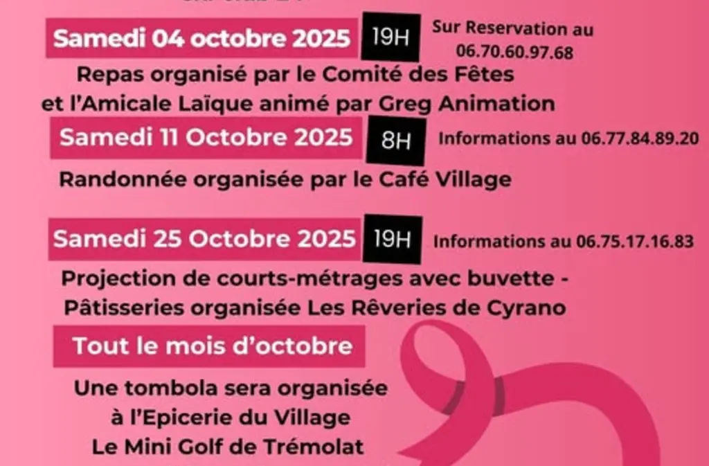 octobre rose randonnee tremolat