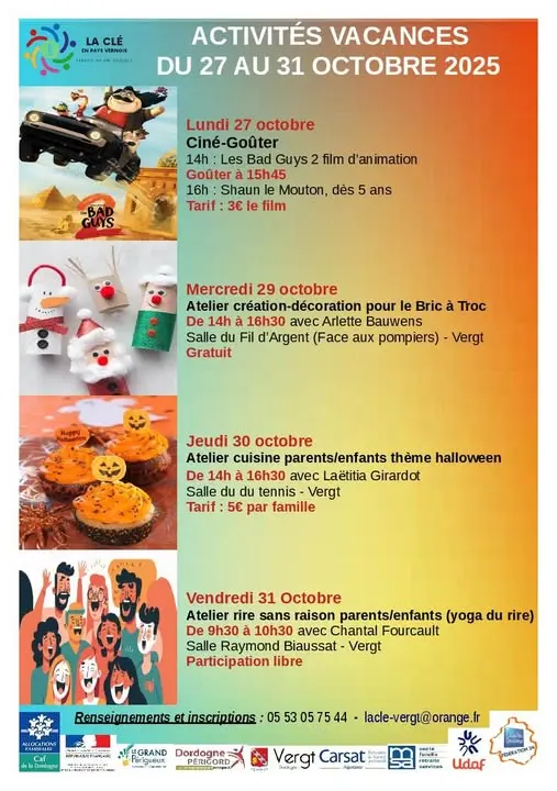 programme vacances Toussaint