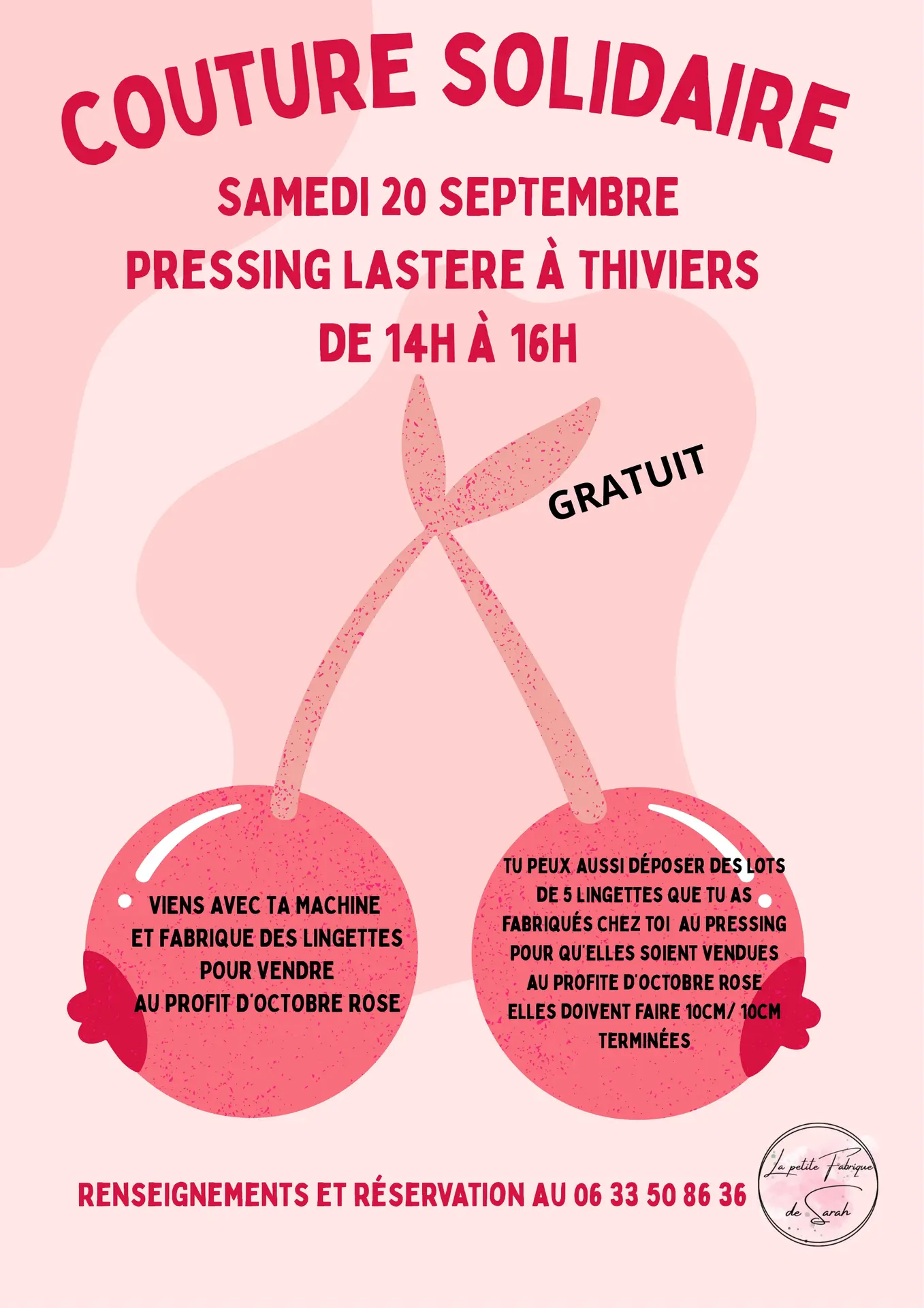 affiche cours de couture