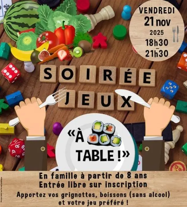 soirée jeux à table