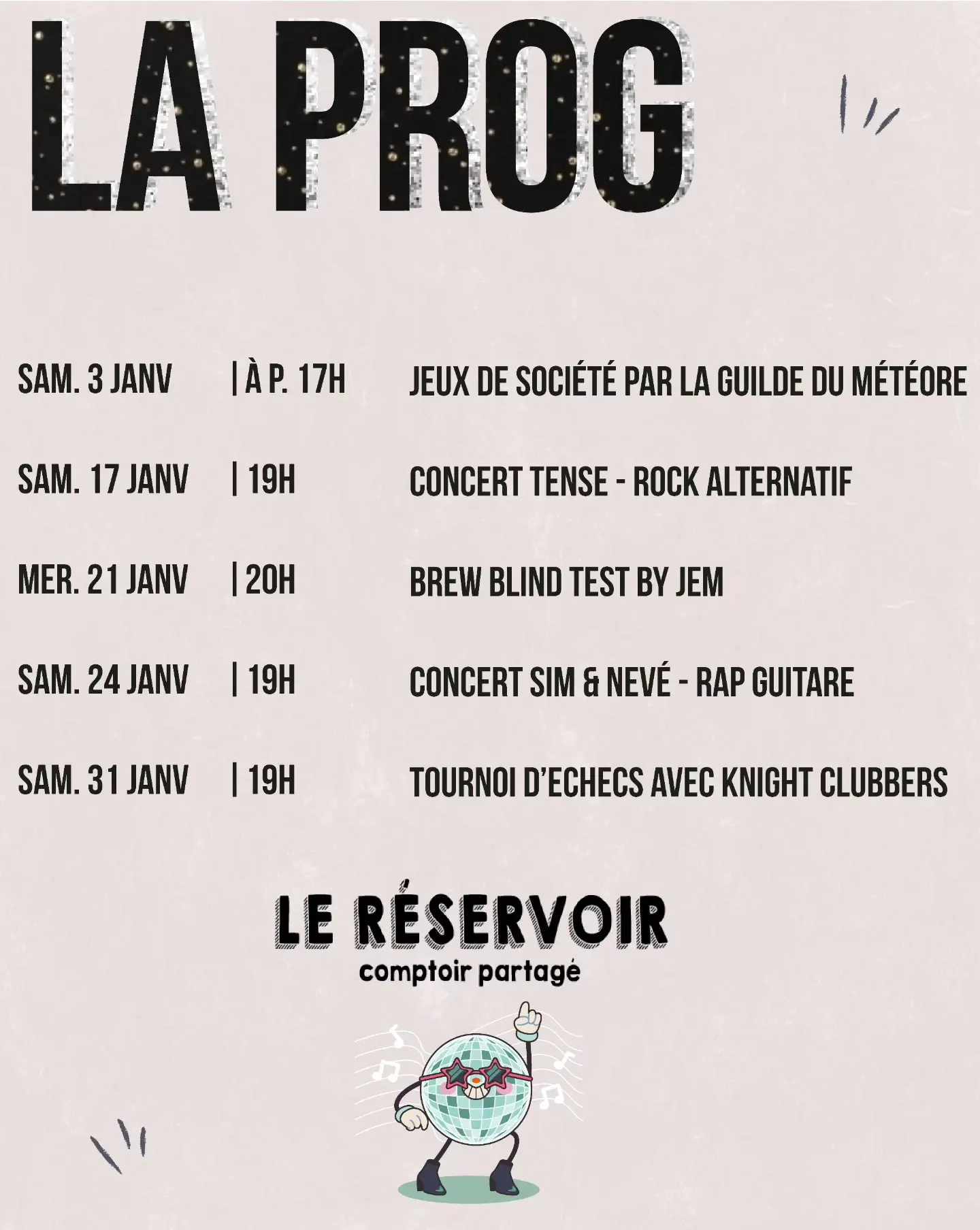 Programmation le Réservoir