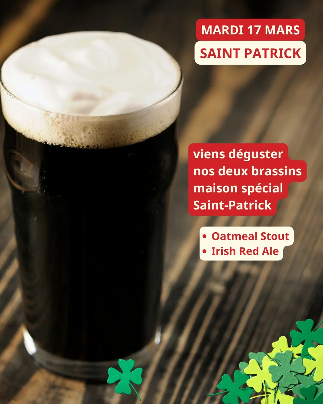 LA SAINT PATRICK AU DRAPEAU ROUGE