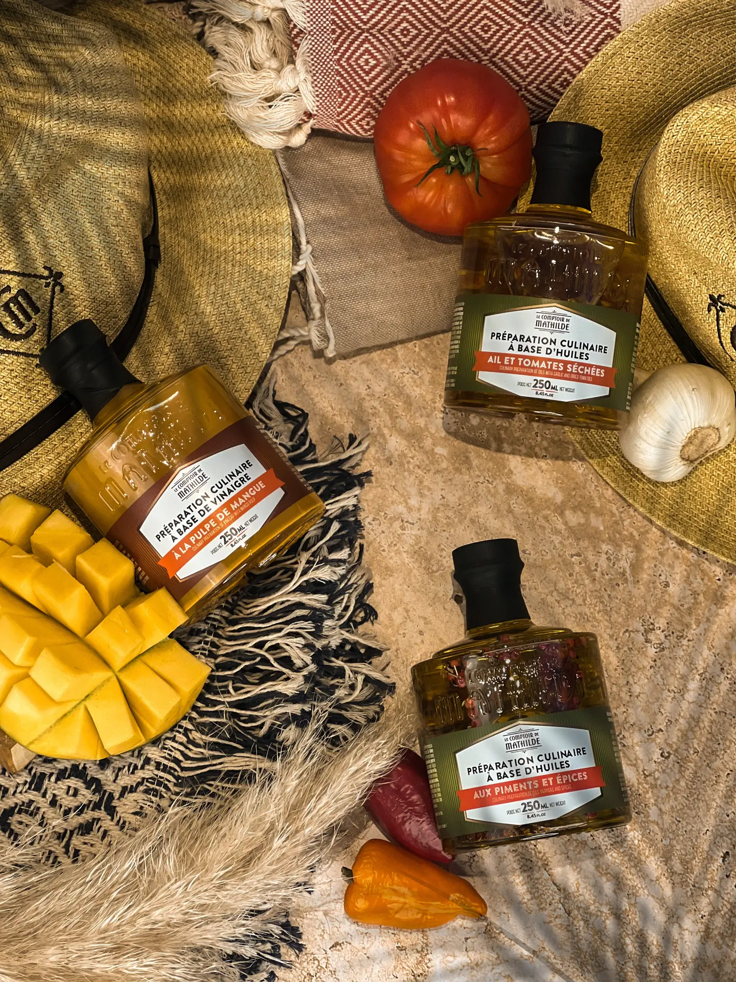 Salade d'été, nos vinaigres pulpe de fruits viennent les sublimées