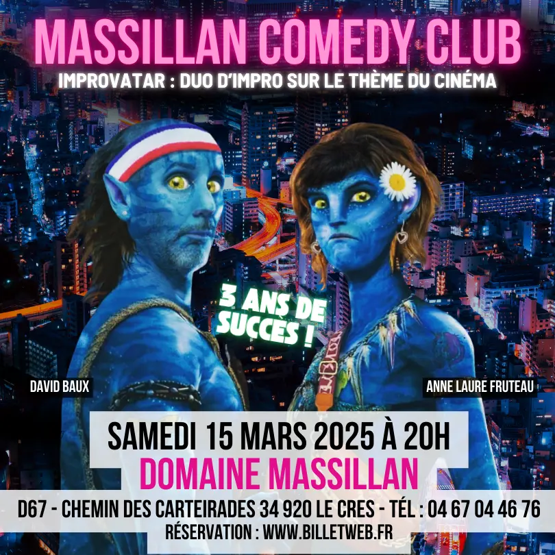 AFFICHE MASSILLAN COMEDY CLUB 15 MARS IMPROVATAR - 1