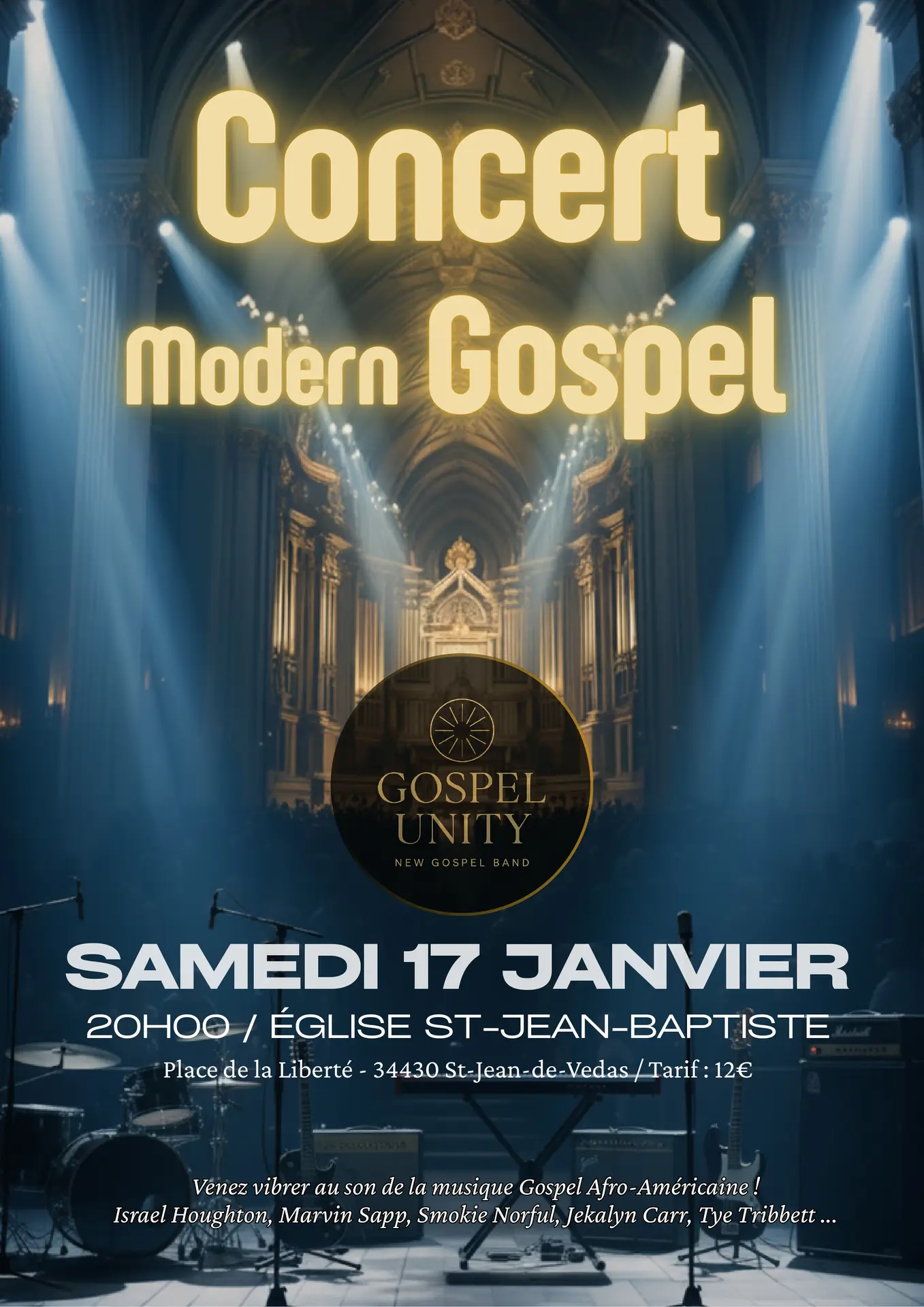 Affiche Annonce de programmation d'artistes Bold Moderne Minimaliste Noir Blanc_page-0001