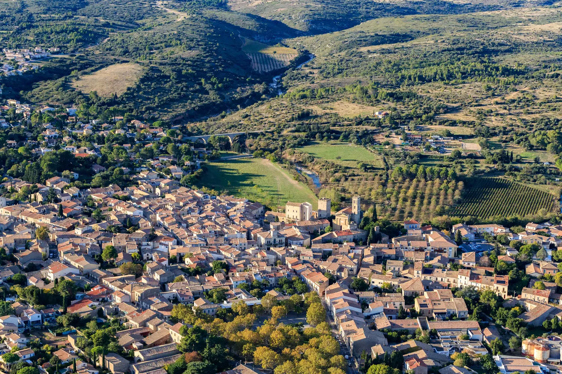 Cournonterral vue du ciel 03  ©Ch.RuizMontpellier3m (2016)-min