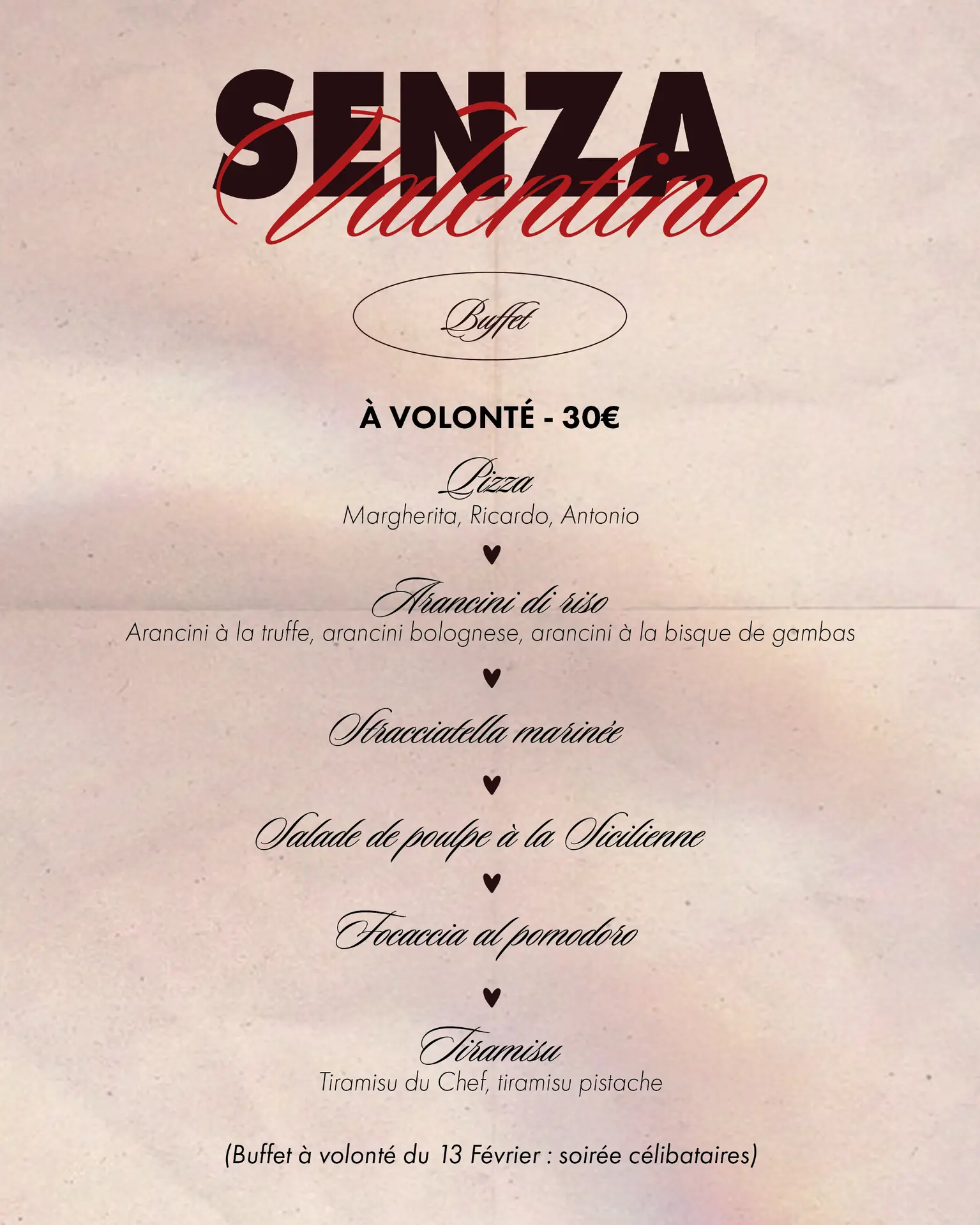 Double Jeu - Casa Di Giorgio - Menu 13 Février