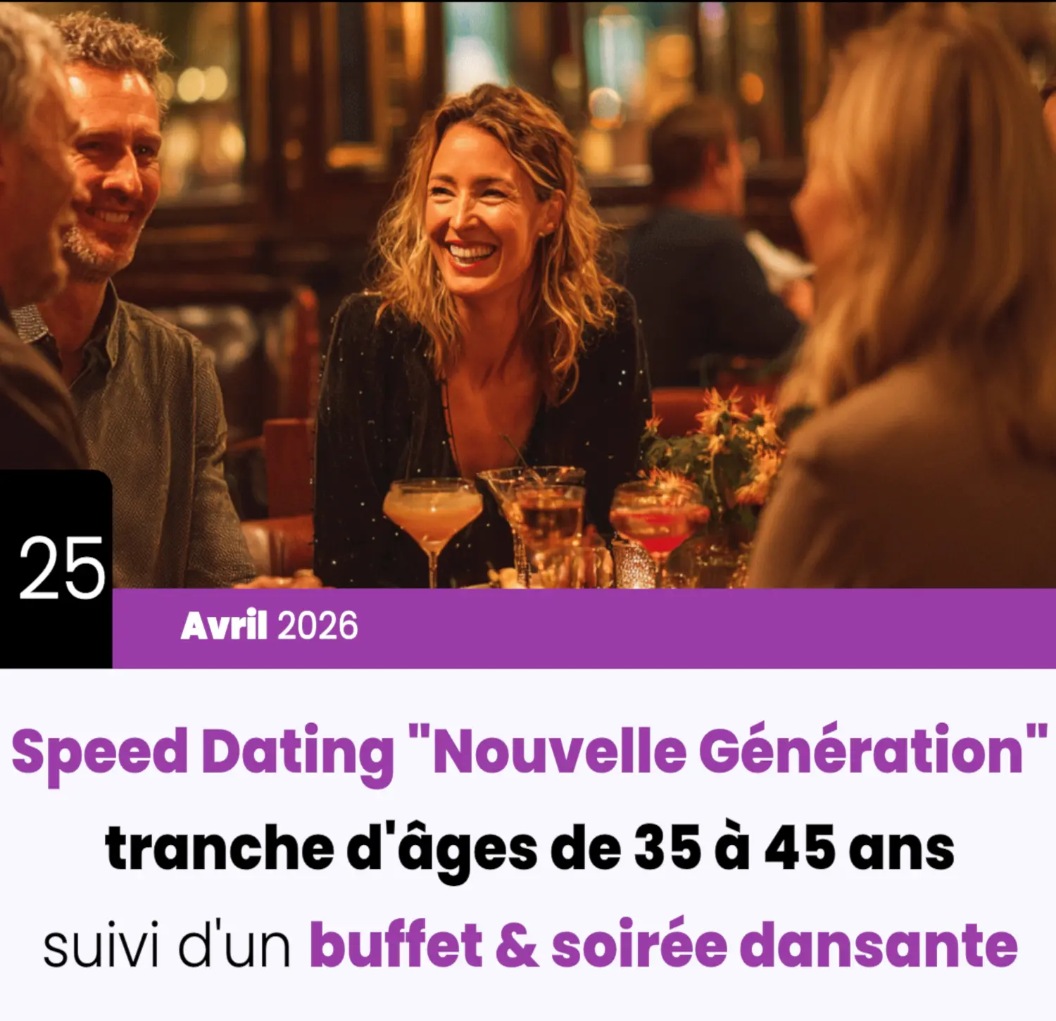 Flyer soirée speed dating 25 avril