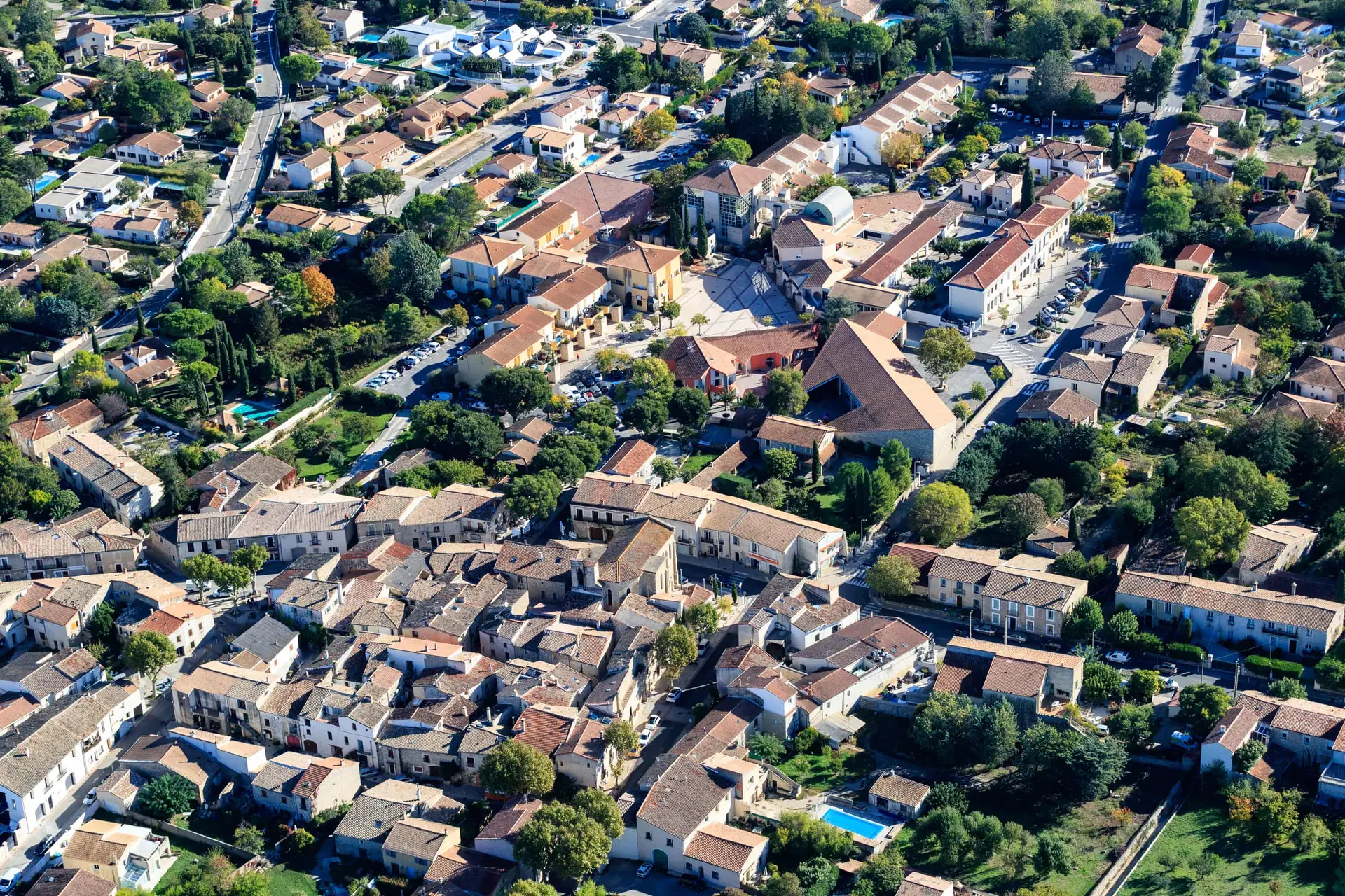 Prades-le-Lez vue du ciel
