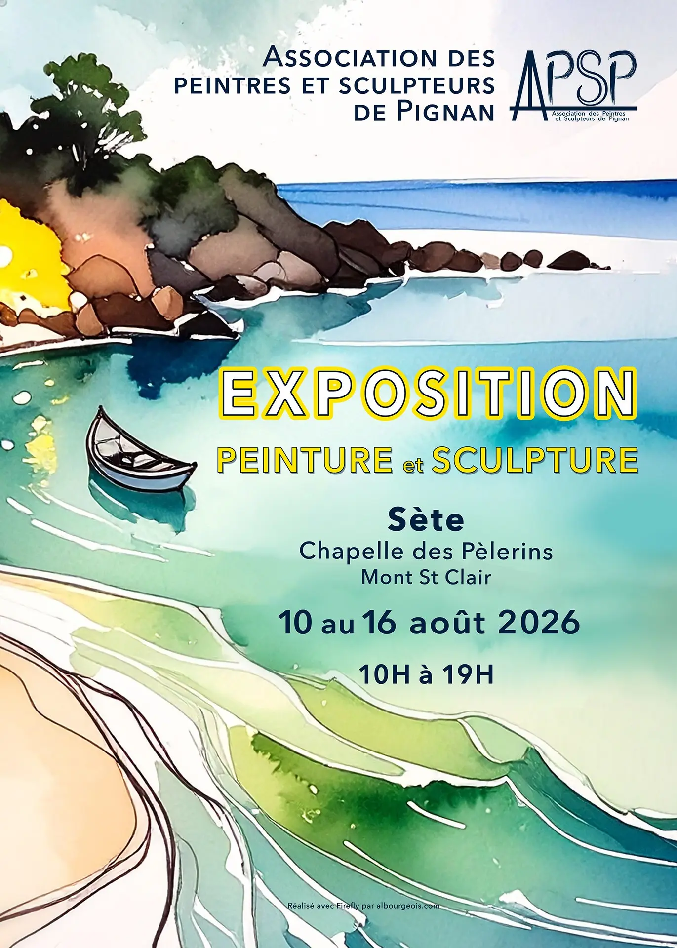 affiche expo APSP à Sète