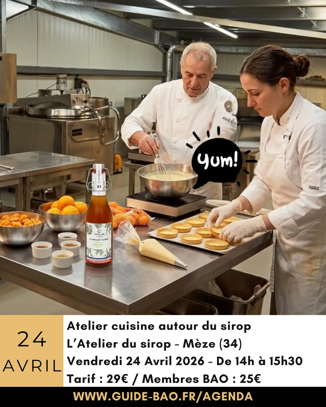 ATELIER PÂTISSERIE AUTOUR DES SIROPS ARTISANAUX À MÈZE