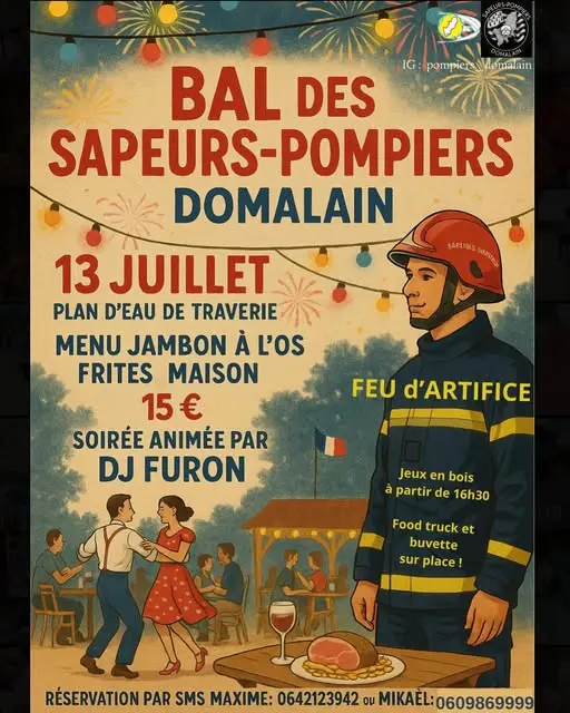 Bal des Pompiers et Feu d'Artifice