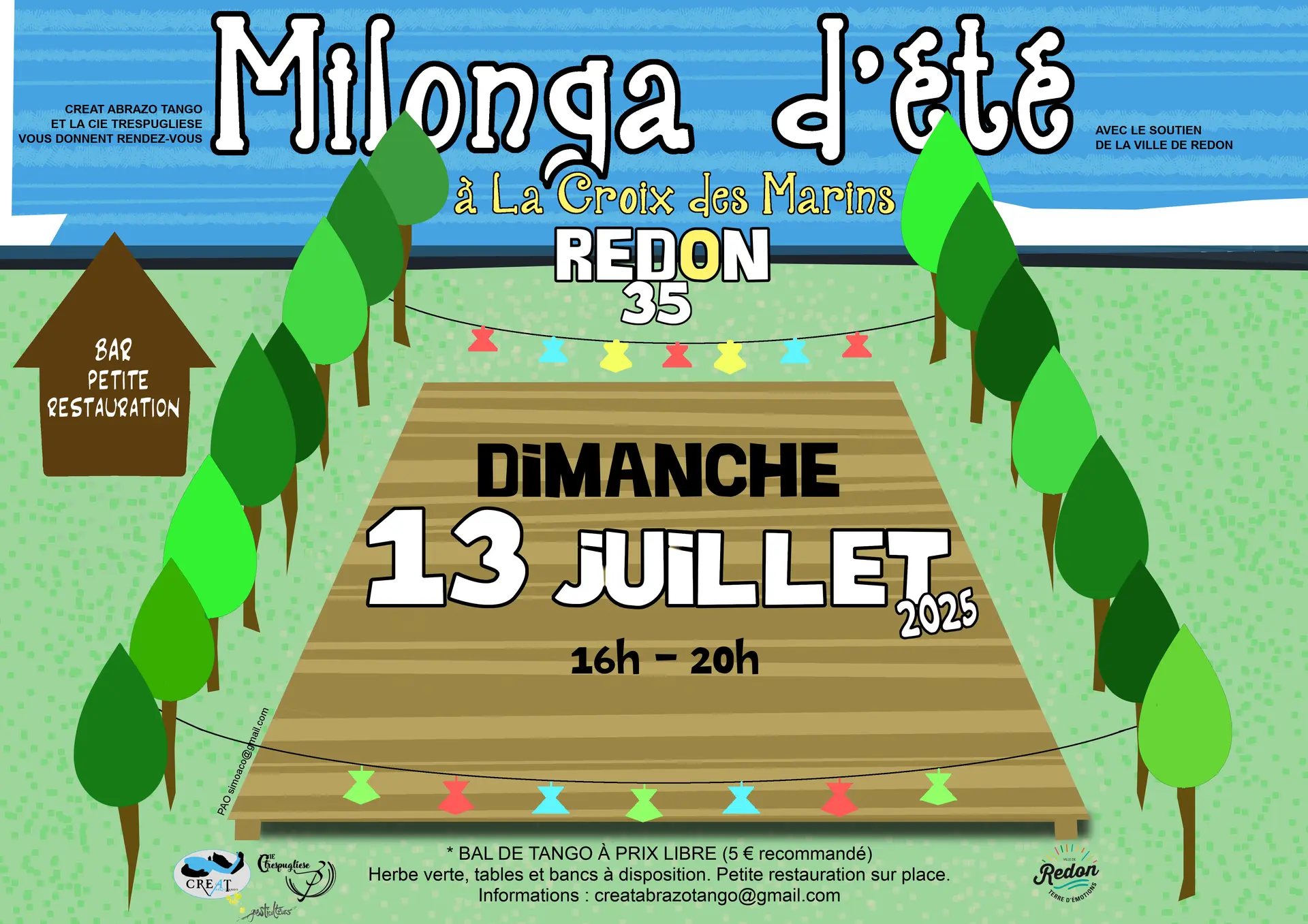 Affiche Milonga d'été juillet