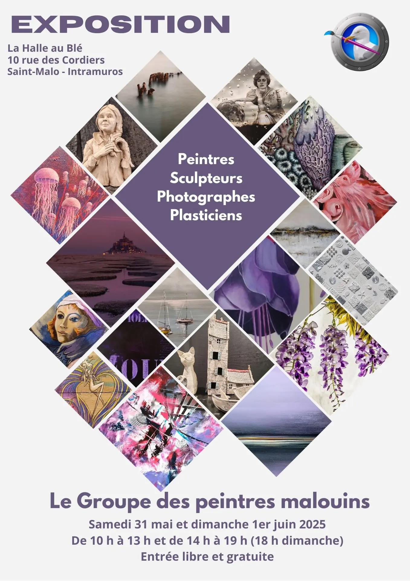 Affiche exposition Le groupe des peintres malouins 2025