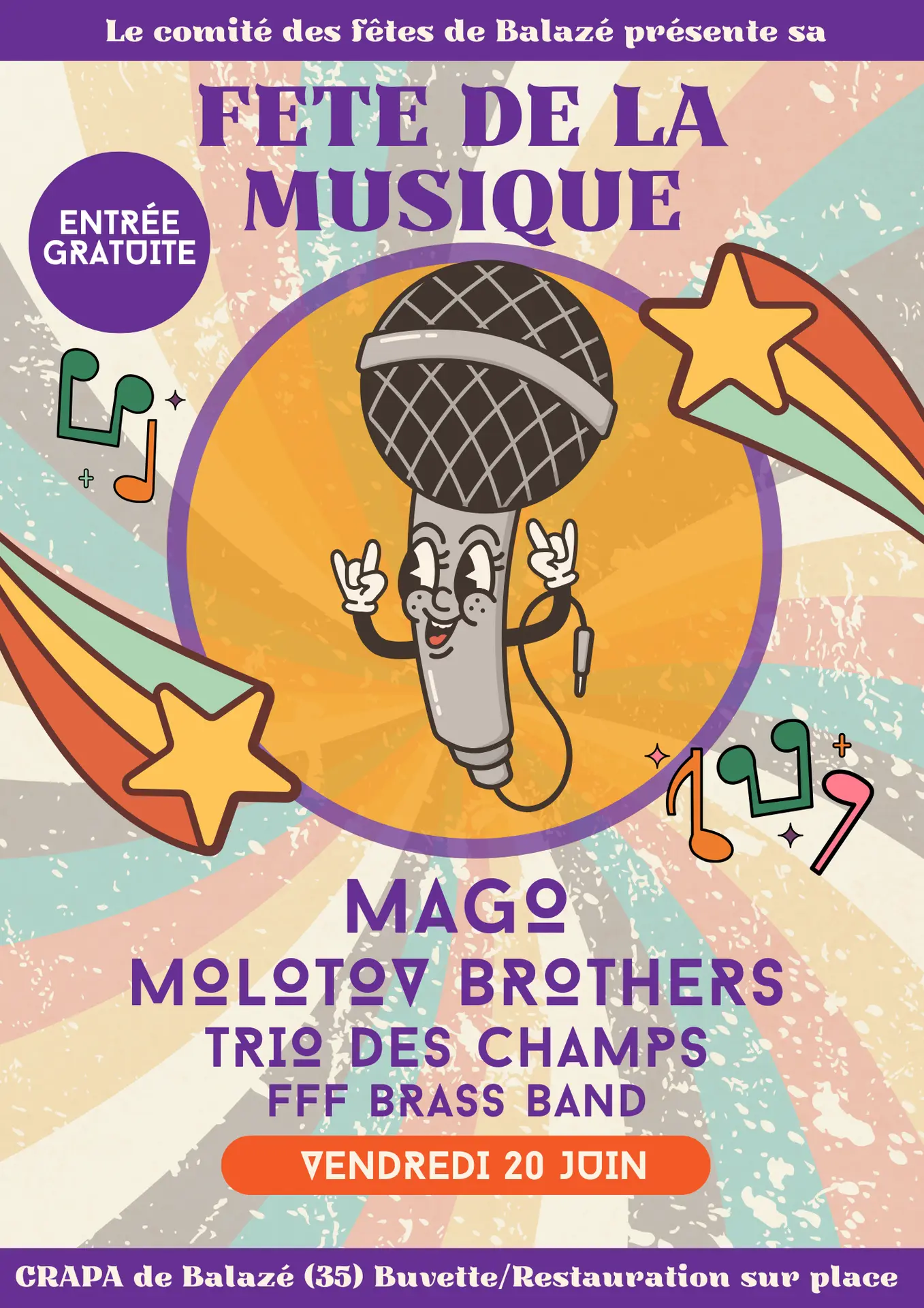Affiche fête de la musique 2025