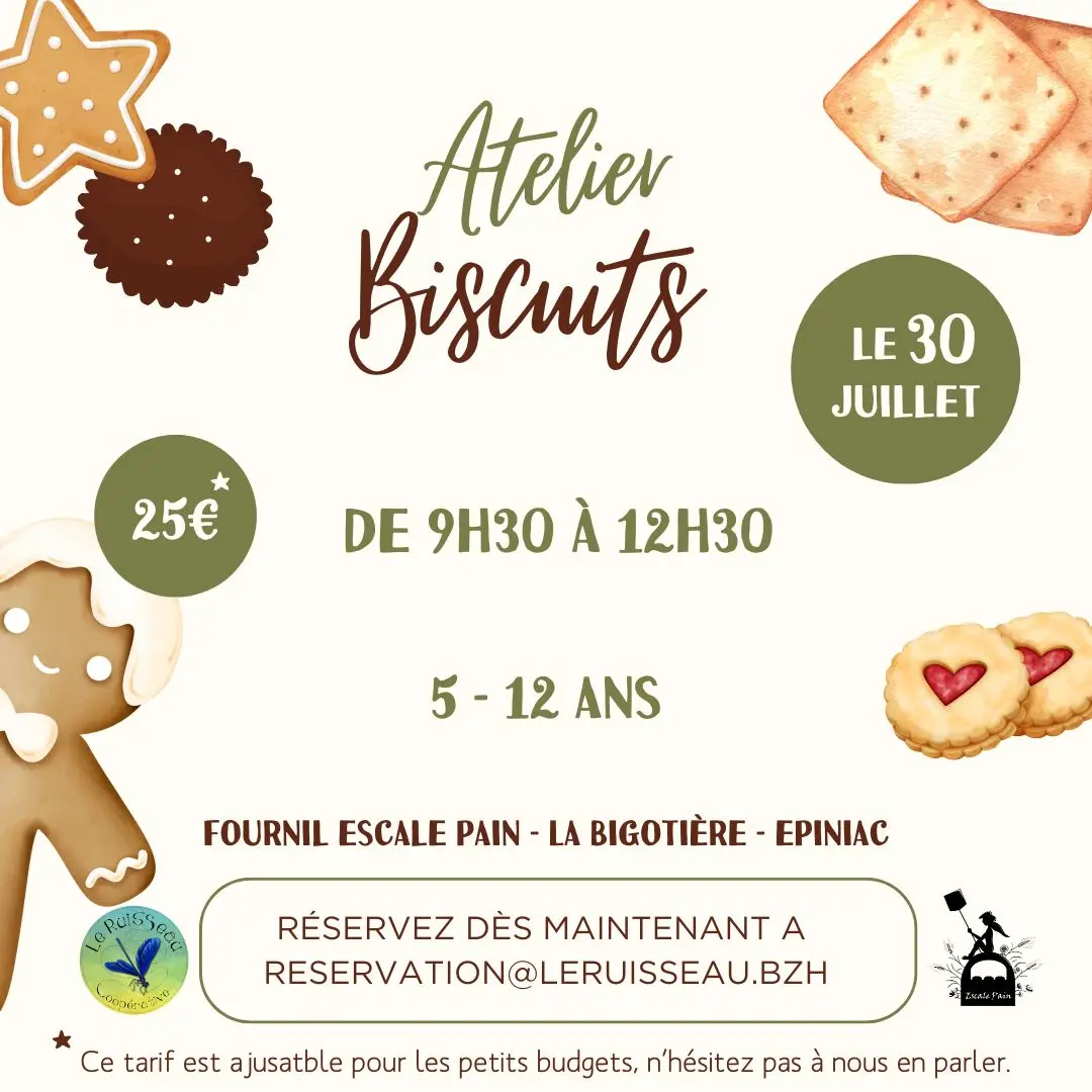 Atelier biscuits 30 juillet