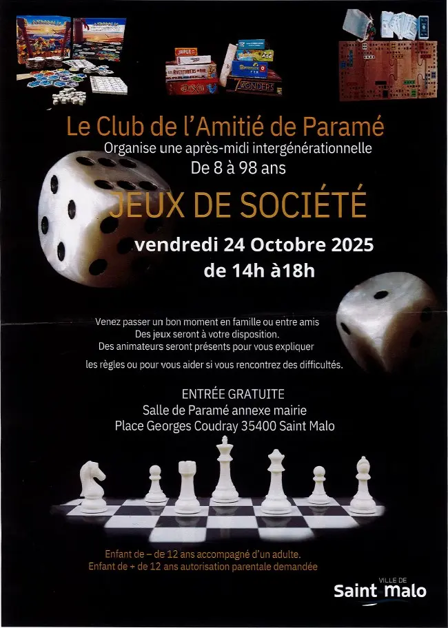 Affiche après-midi jeux de société