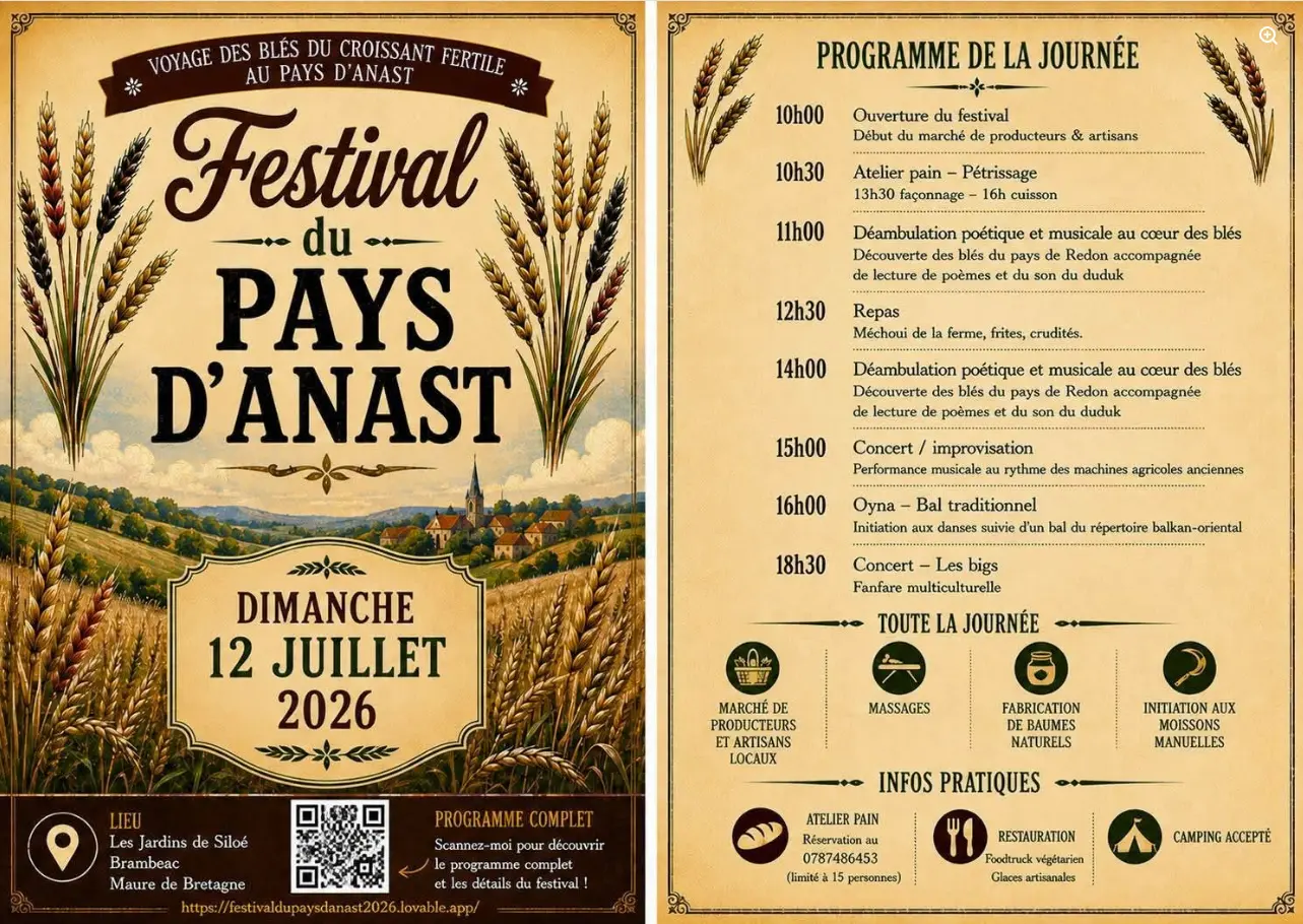 Programmation Festival du pays d'Anast