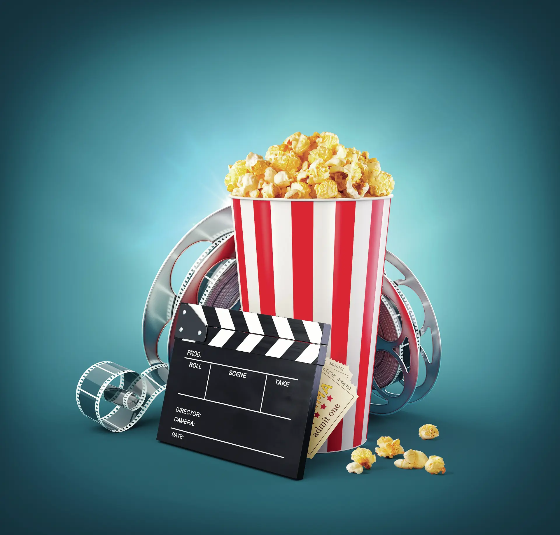 Unusual cinema concept 3D illustration