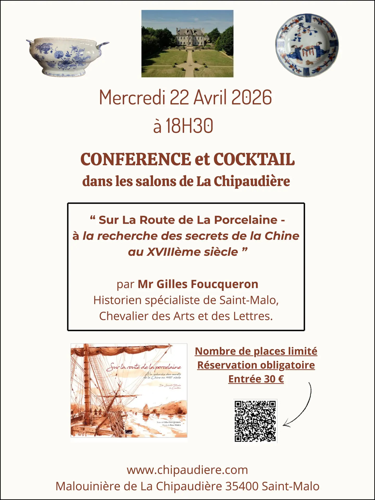 Conférence et cocktail à La Chipaudière