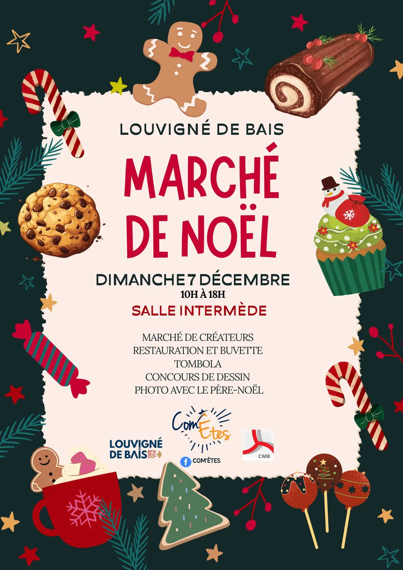 Affiche Marché de Noël Louvigné de Bais