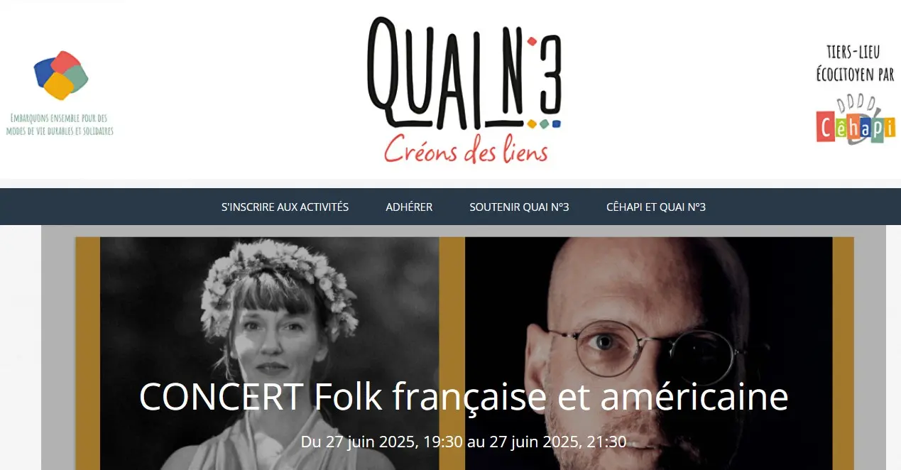 Quai n°3 concert folk française et américaine