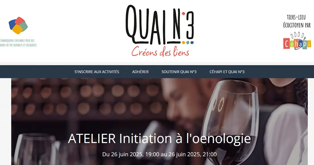 Quai n°3 initiation oenologie