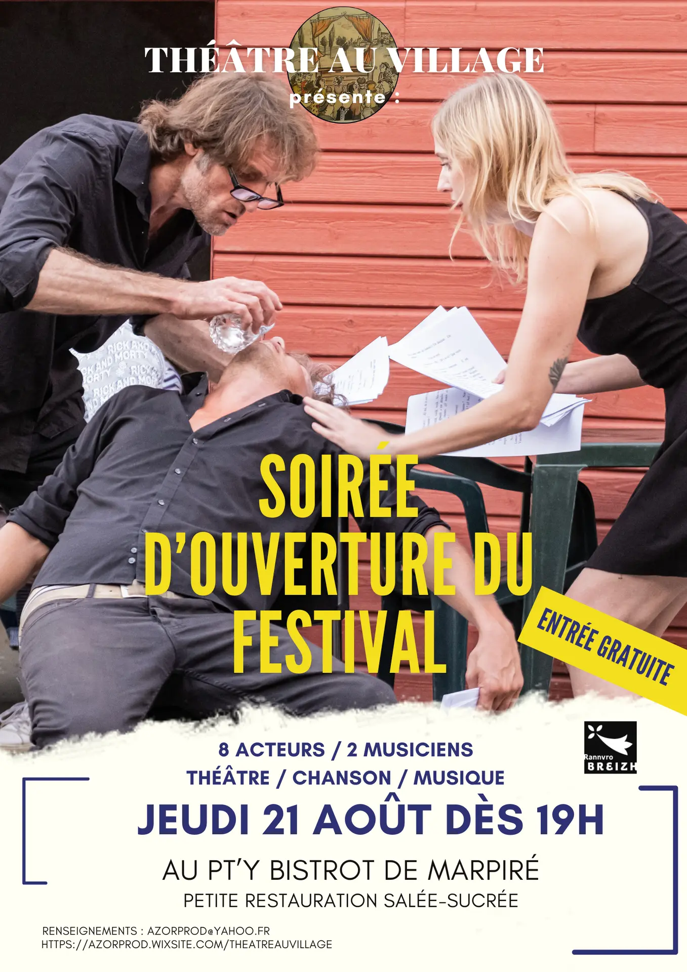 Soirée d'ouverture du Festival Théâtre au Village